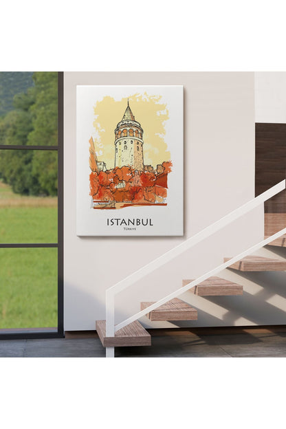 Galata Kulesi İstanbul Dekoratif Kanvas Tablo-5921