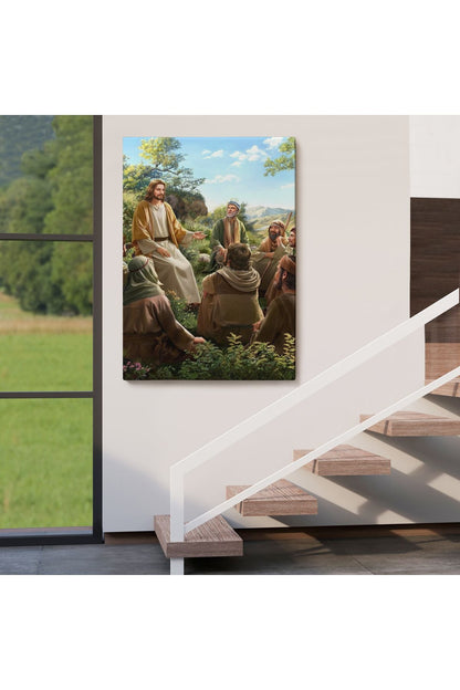 İsa Mesih Havarilerine Ders Veriyor, Hristiyan Hediye Tablosu Jesus Christ -6382