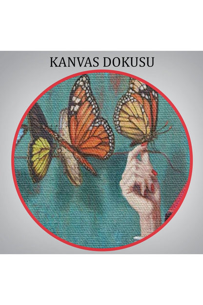 Ünlü Ressam ve Kelebekler Kanvas Tablo-5169