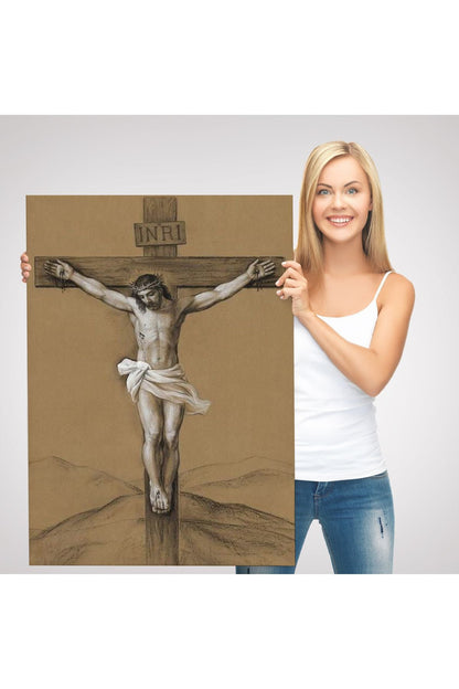 İsa Çarmıha Gerilmiş Duvar Tablosu-6048