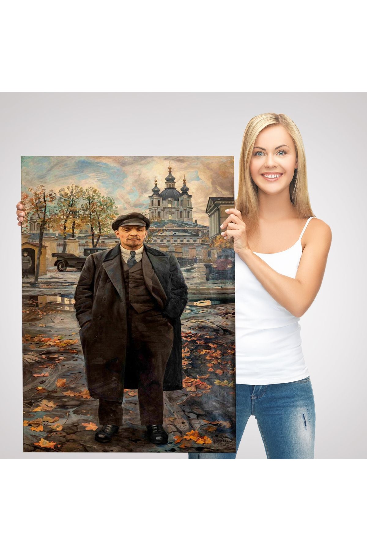 Vladimir Lenin  Sovyet Dönemi Rusya Dekoratif Duvar Tablosu-6194