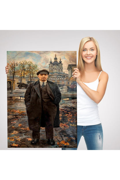 Vladimir Lenin  Sovyet Dönemi Rusya Dekoratif Duvar Tablosu-6194