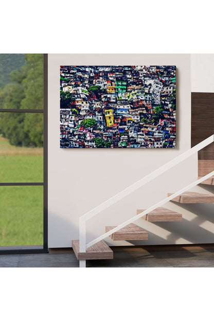 Kalabalık Şehir Manzarası Duvar Tablosu-1228