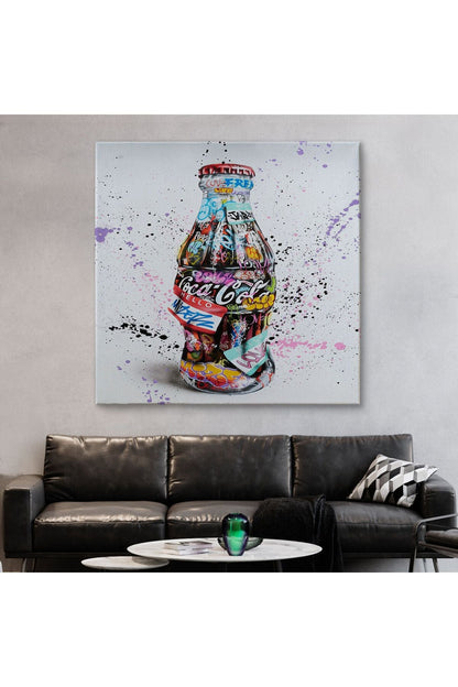 Kola Graffiti Kanvas Duvar Tablosu, Banksy Tarzı Sokak Graffiti Posteri-5346