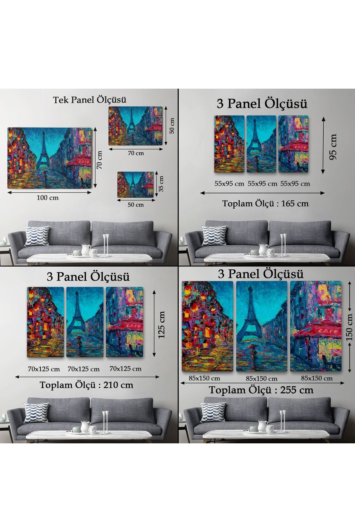 Fransa Paris Sokakları Duvar Tablosu-1219