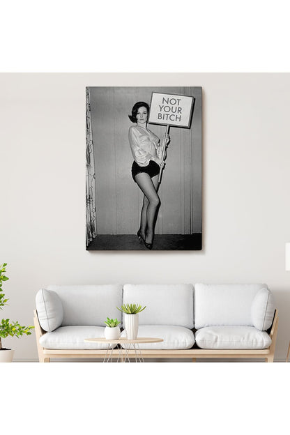 Kadın Hakları Feminist Vintage Kadın Kanvas Tablo-5235