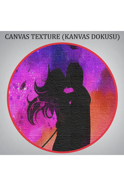 Eyfel Kulesi Önünde Öpüşen Çift Duvar Tablosu-1224