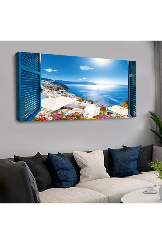 Kanvas Pencere Manzara Tablo