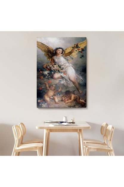 Küçük Melekler ve Annesi Duvar Tablosu-6395