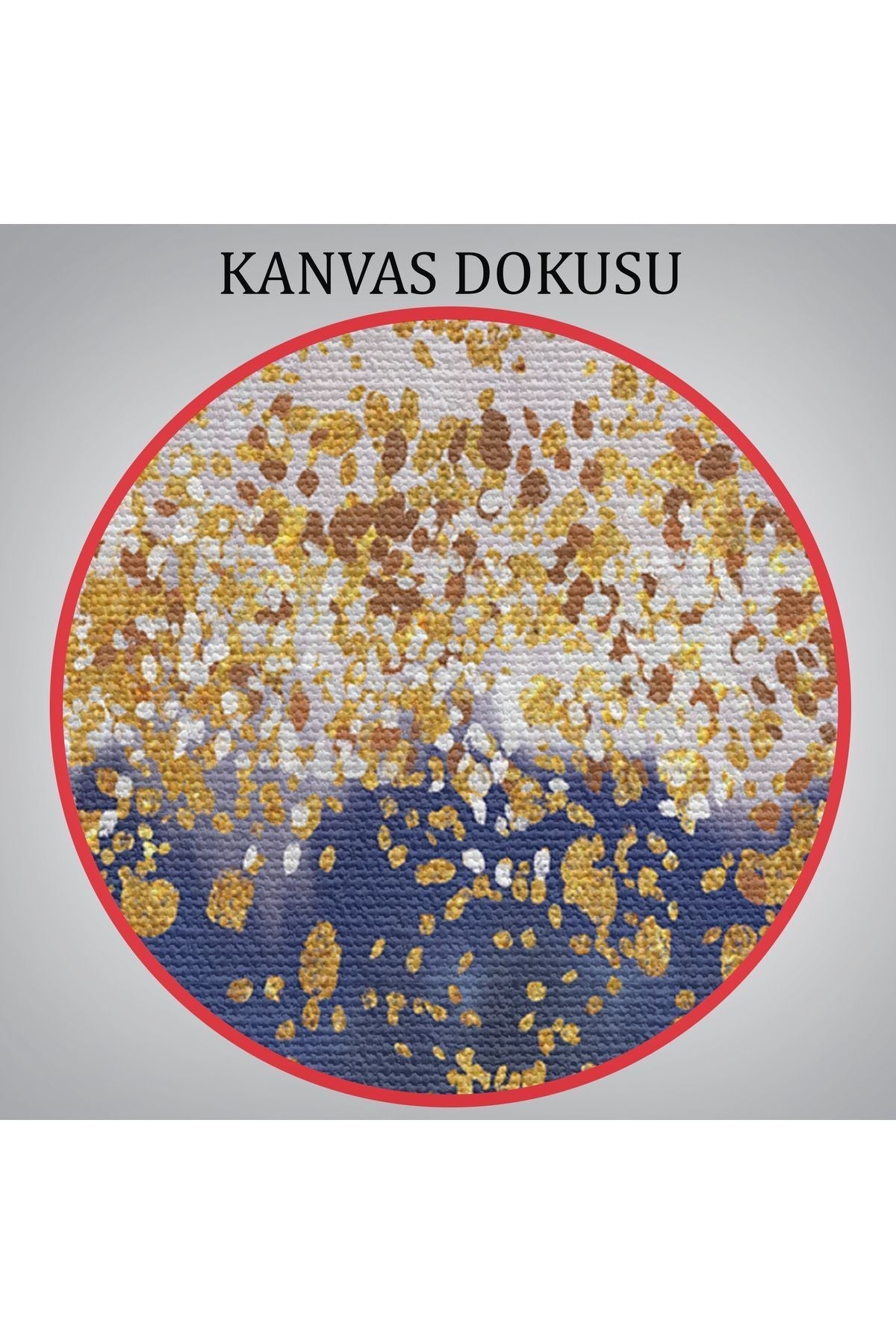 Mavi ve Gold'un Uyumu Modern Kanvas Tablo-5045