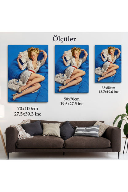 Gil Elvgren Pin-up Aşk Mektubu Duvar Tablosu-6449