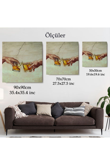 Alkış Duvar Sanatı, Tanrının Eli Komik Poster, Pop Art Komik Kanvas Tablo-5331