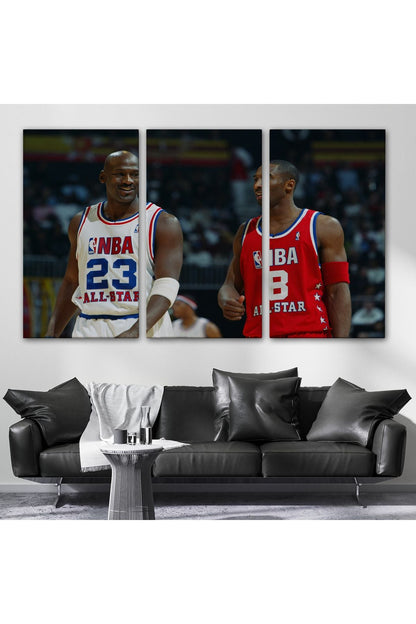 Michael Jordan ve Kobe Bryant Kanvas Tablo-5153