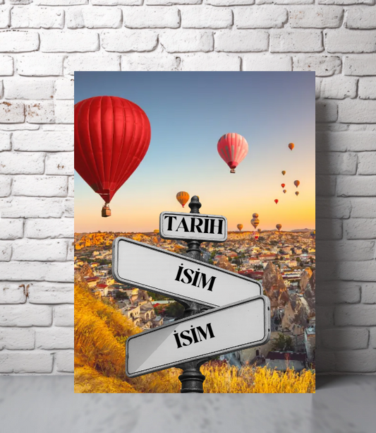 Tabela  İsimli Kanvas Tablo Dikey (Özel)